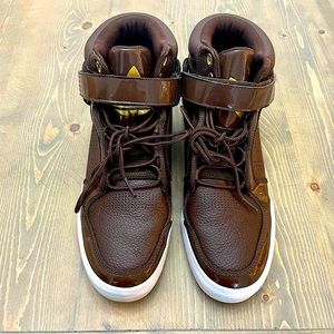 Chocolate brown (espresso) Adidas Hoops AdiRise mid-rise, mens size 10